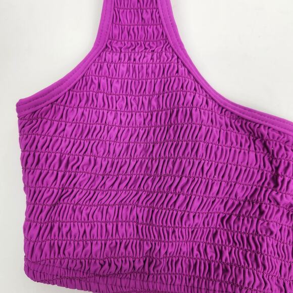 L*Space Izzie Bikini Top in Purple/Pink Size Small Smocked NWT - Picture 2 of 5